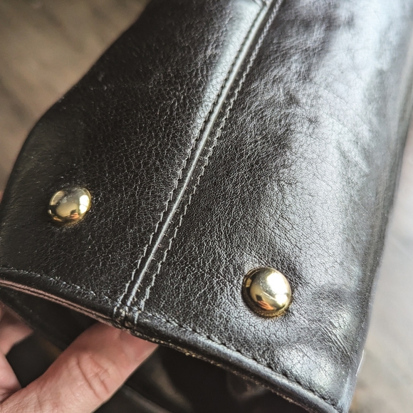 🇫🇷 RARE 1980s Luxury Texier ⚫ Leather Ring Buckle Crossbod Shoulder Bag France - Picture 12 of 16